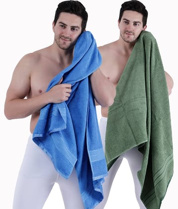 Dollar Cotton Striped 500 -GSM Bath Towel ( Pack of 2 ) - Multicolor (Assorted)