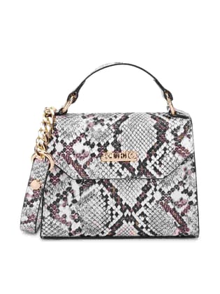 Snake Print Vegan Sling (S)-Beige