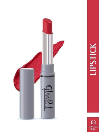 Glam21 Long Lasting NonTransfer Lipstick Creamy Matte Formula matte finish 2.8g Give Me Red-03