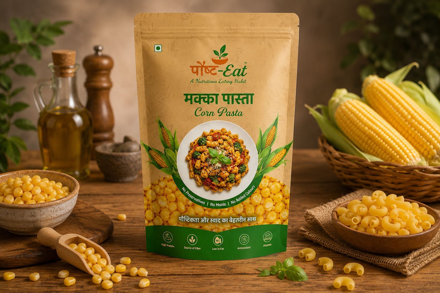 मक्का/Corn Pasta Penne Shape