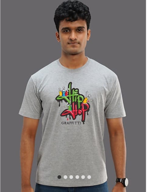 YOUNG CASUAL WEAR GREY T-SHIRT