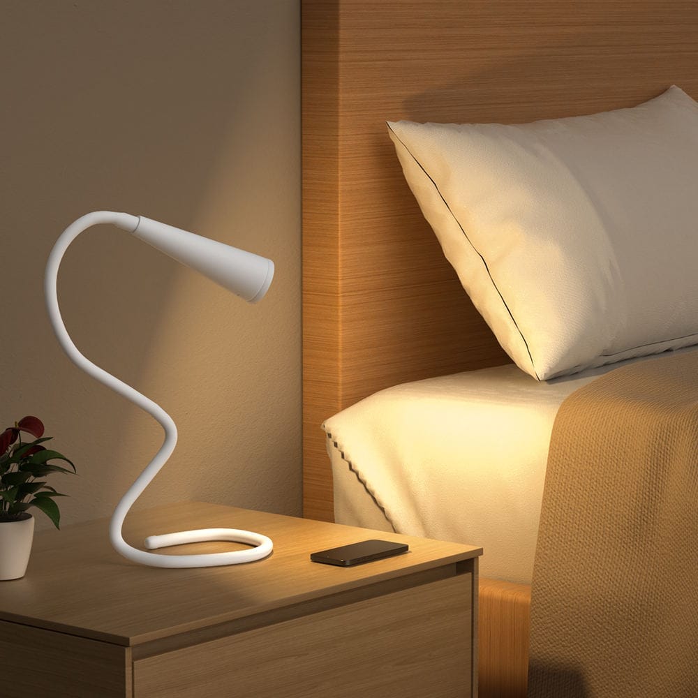 GLOWSERIE Study Lamp Rechargeable Book Reading Light - 3 Color Multifunction Neck LED