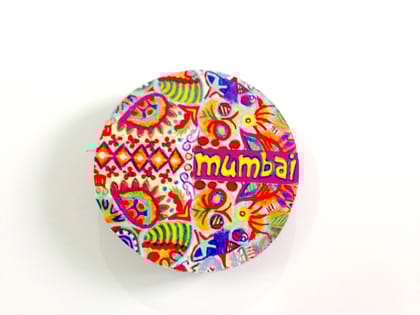 Summer Trail Circle Mumbai Wooden Magnet
