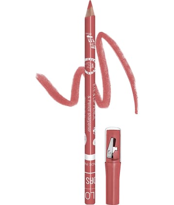 Colors Queen Eye & Lip Liner Pencil Matte Finish, Rich Color Sharpenable Pencil Peach (Shade - 02)