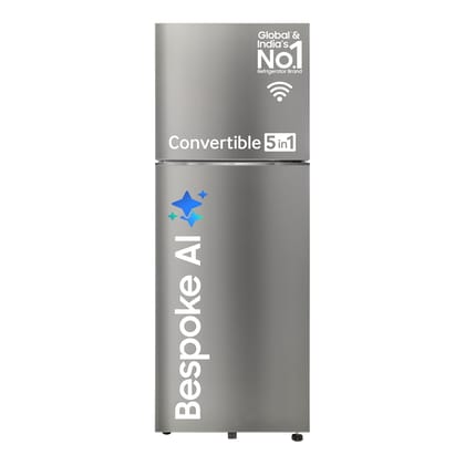 Samsung 419 L, 3 Star, Convertible 5-in-1, Digital Inverter, Frost Free Double Door, WiFi Enabled Bespoke AI Refrigerator (RT45DG6A4DSLHL, Ez Clean Steel/Real Steel) Samsung 419 L, 3 Star, Convertible 5-in-1, Digital Inverter, Frost Free Double Door, WiF Samsung 419 L, 3 Star, Convertible 5-in-1, Digital Inverter, Frost Free Double Door, WiFi Enabled Bespoke AI Refrigerator (RT45DG6A4DSLHL, Ez Clean Steel/Real Steel) Samsung 419 L, 3 Star, Convertible 5-in-1, Digital Inverter, Frost Free Double Door, WiF
