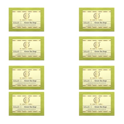 Khadi Natural Green Tea Soap Combo Pack Of 8 – 125gm Each Khadi Natural Green Tea Soap Combo Pack Of 8 – 125gm Each
