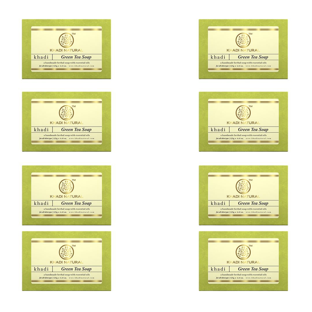 Khadi Natural Green Tea Soap Combo Pack Of 8 – 125gm Each