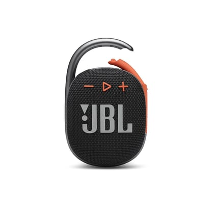 JBL Clip 4 Wireless Ultra Portable Bluetooth Speaker (Without Mic, Black & Orange)