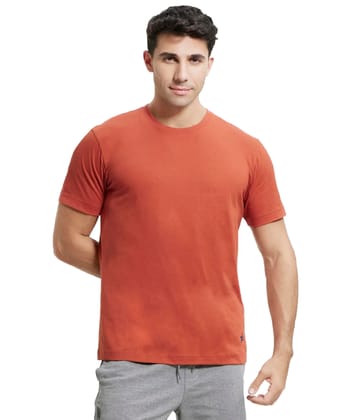 Jockey Men's Regular Fit Round Neck Half Sleeved T-Shirt 2714_Cinnabar_S Jockey Men's Regular Fit Round Neck Half Sleeved T-Shirt 2714_Cinnabar_S - Cinnabar / S