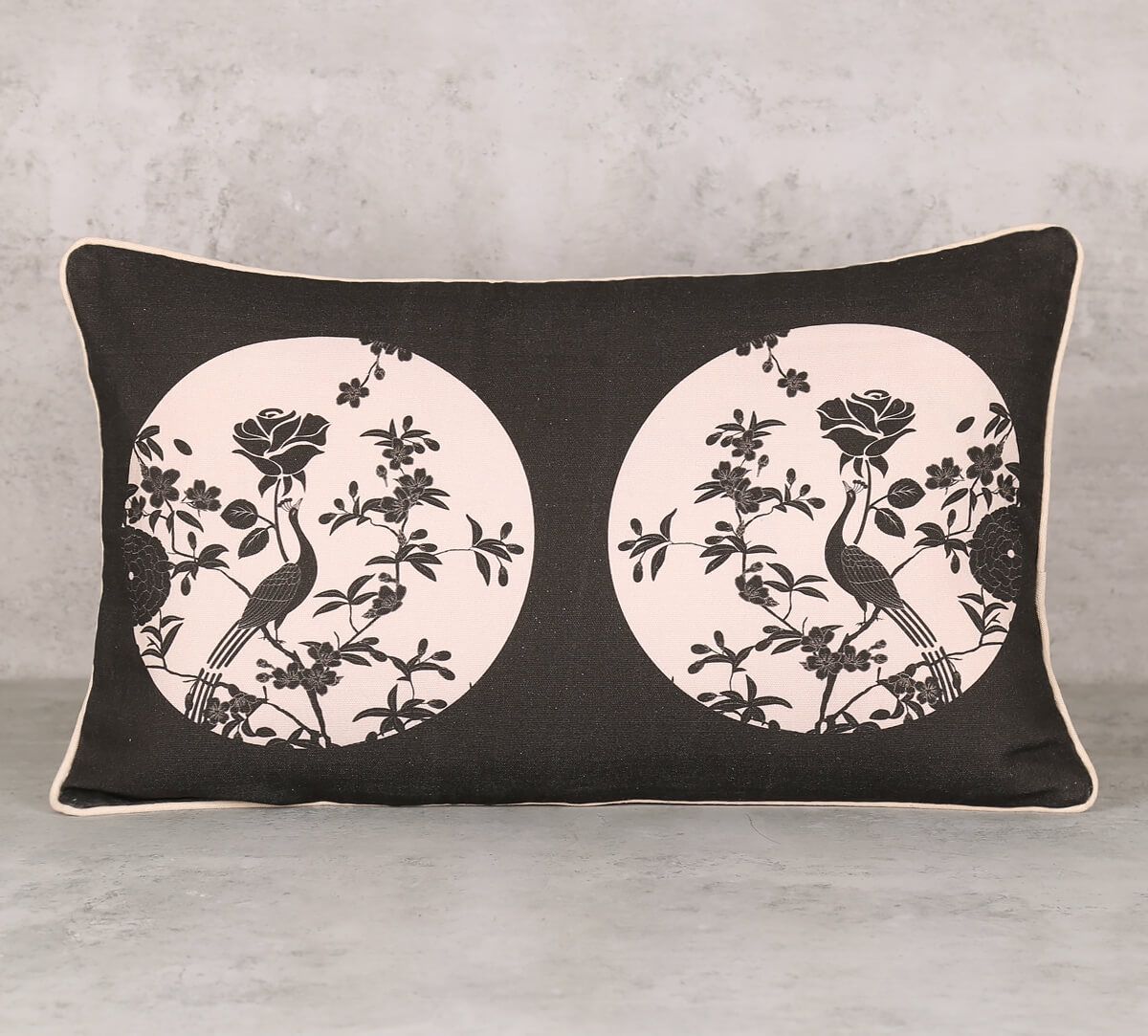 India Circus Celine Flaunt - Cotton Duck Cushion Cover - 8 X 16 Inch