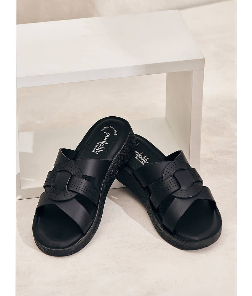Puntoblu Black Women's Slide