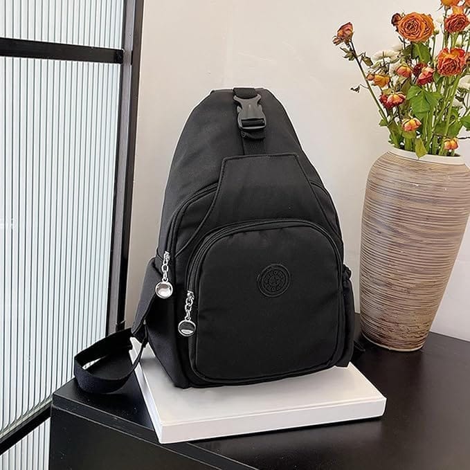 Black Sling Bag - Lightweight & Water-Resistant