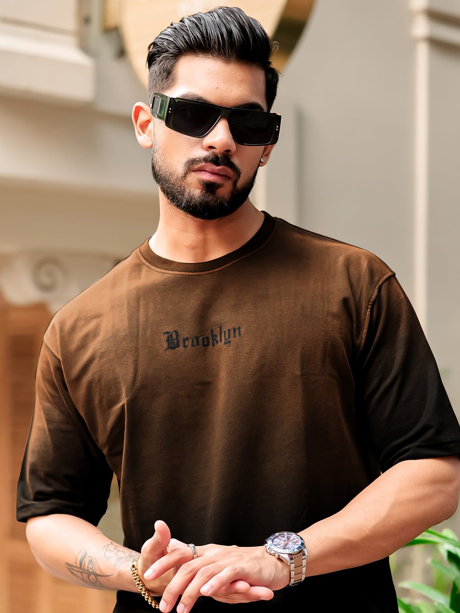 Brooklyn Brown T-Shirt-M