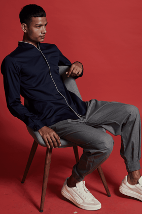 CHEF PIPE SHIRT-S / Blue