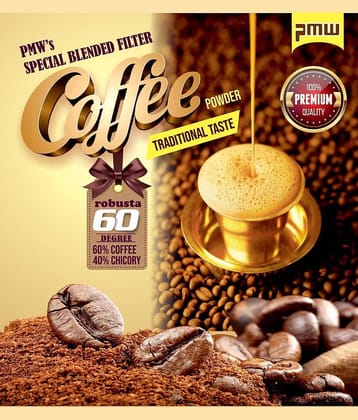 Decoction Coffee Powder - Grandma Style - (60%+40%) - 60 Degree - Blended Filter Coffee Powder - 100 Grams