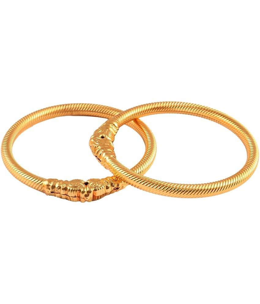 Jewar Mandi - Gold Bangle Set ( Pack of 2 )