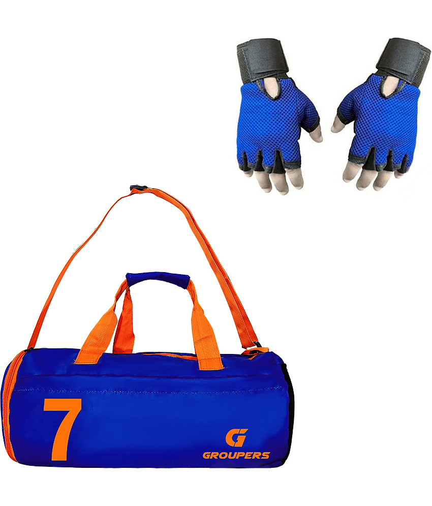 GROUPERS Polyester BLUE 20 Ltrs Gym Bag