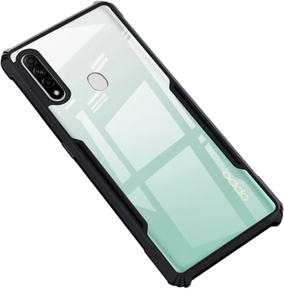 PLUGTECH Slim Shockproof Case | Matte Black Soft | Drop Protection | Precise Cutouts | Premium Mobile Cover for Oppo A31
