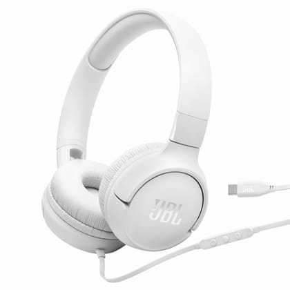 JBL Tune 520C On Ear Type C Wired Headphone, Pure Bass Sound,3-Button Remote with Microphone,Comfort Fit and Foldable Design(White) JBL Tune 520C On Ear Type C Wired Headphone, Pure Bass Sound,3-Button Remote with Microphone,Comfort Fit and Foldable Desi