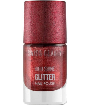 Swiss Beauty Glitter Nail Polish (Shade-2) Pack of 2, 12ml each