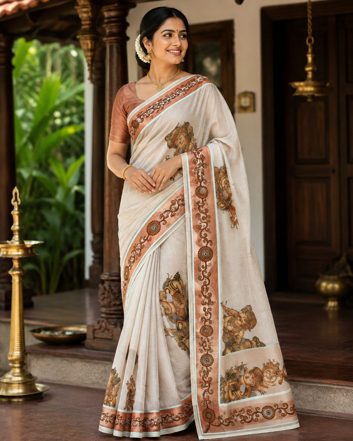 Kuthampully Tissue saree