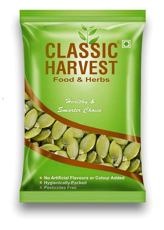 CLASSIC HARVEST Raw Pumpkin seeds ( Natural & Fibre Rich Kaddu Beej ) 250 G