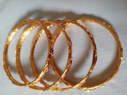 Sleek Black Bangle Set