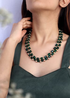 Iris Green Necklace-Green