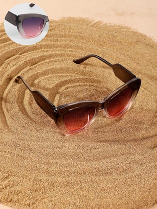 The City Cateye Sunglasses - Charcoal Black-Sunglass