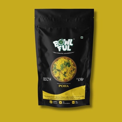 Bowlful Poha - 70g Net, Light Flattened Rice Breakfast Dish