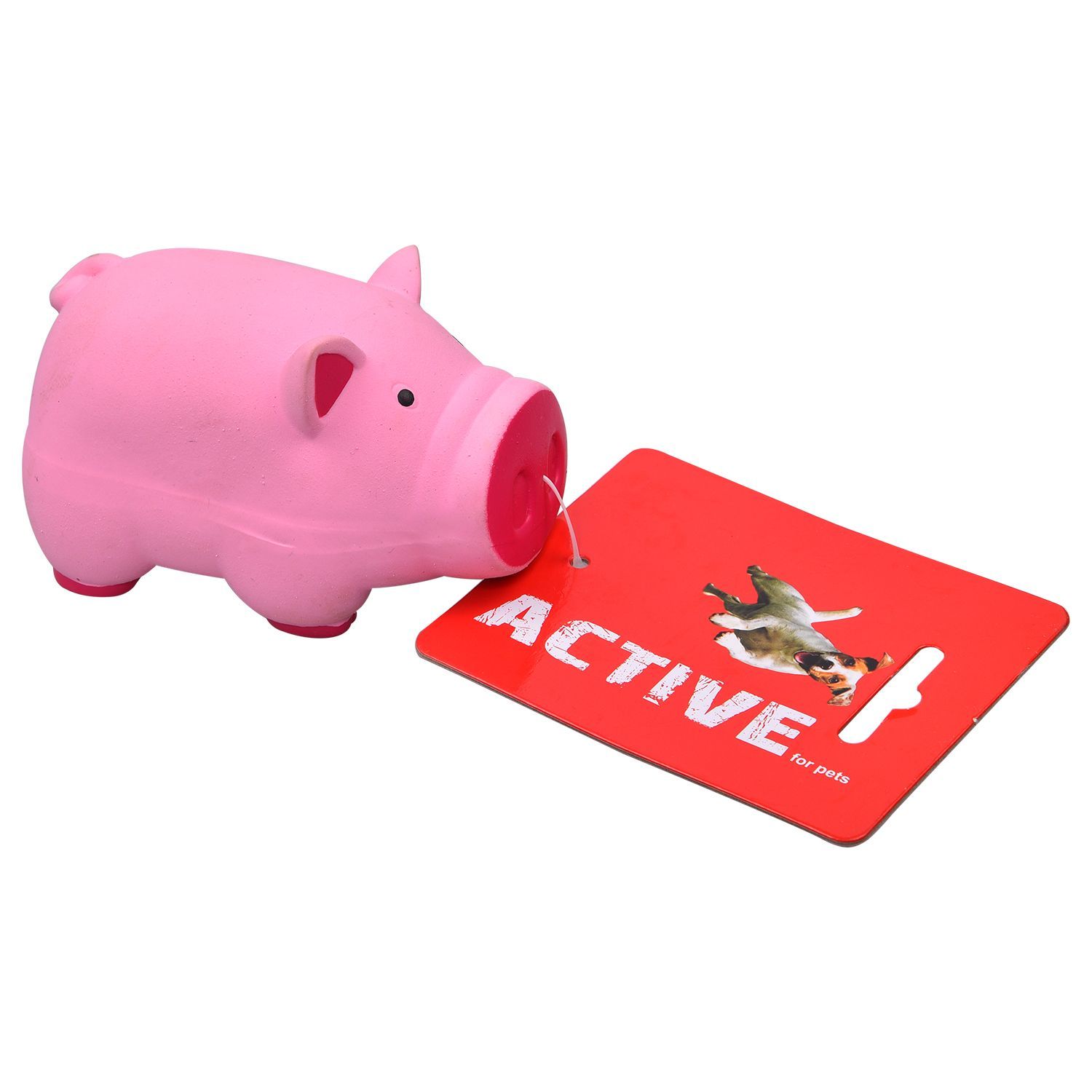 Active Latex Stuffed Grunter Cuty Pig 17.5cm