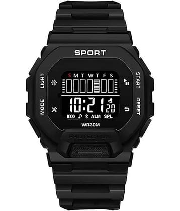 Viser Black Silicon Digital Womens Watch