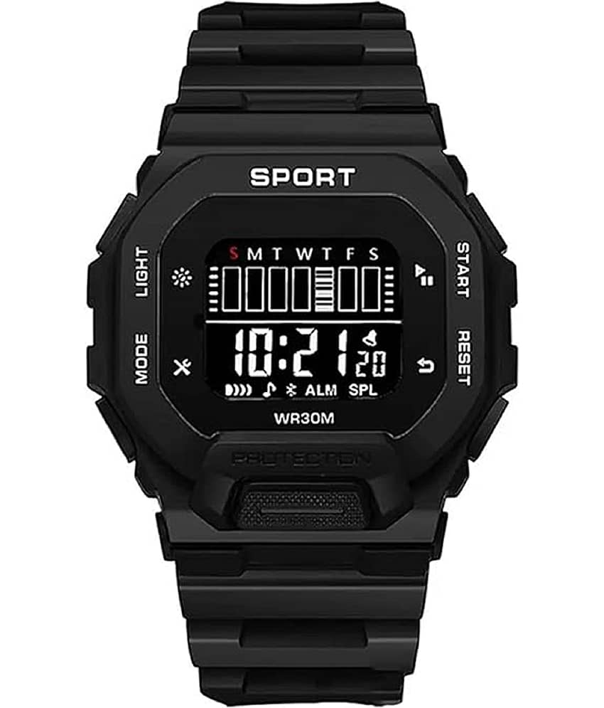Viser Black Silicon Digital Womens Watch