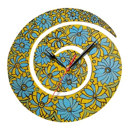 Kalamkari on Spiral Clock DIY Kit by Penkraft