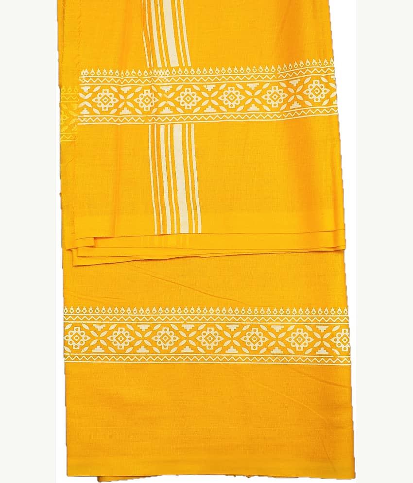 Shyam Handloom Pack of 1 Cotton Below 300 -GSM Bath Towel ( Yellow )