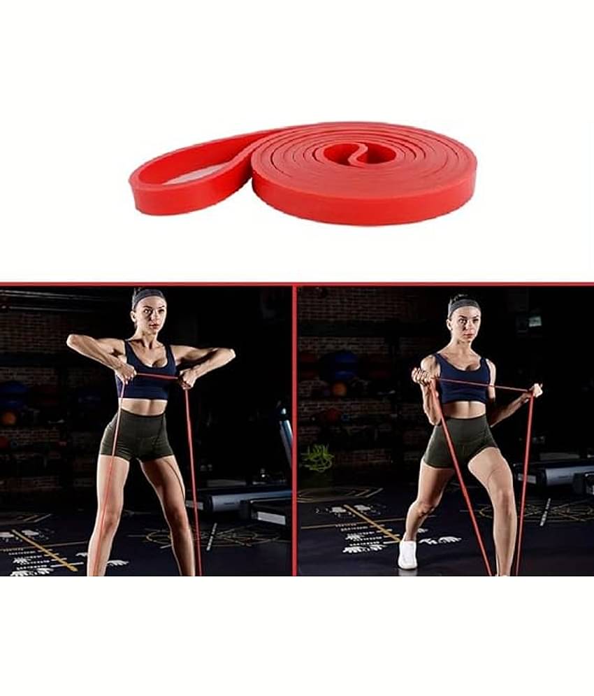 Thera Band Resistance Bands for Workout for Men & Women Resistance Band Set & Exercise Band for Home Gym Fitness Pull Up Band & Toning Band 100% Natural and Unbreakable Rubber, Red Pack of 1