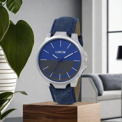 LOREM Blue Line Analog Watch for Men LR24-UF