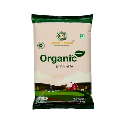 Organic Bajra Atta / Pearl Millet Flour - 1 Kg (Pack of 1) I Millet Goodness I Gluten free (Weight - 1kg) by green blossom agritech ventures private limited