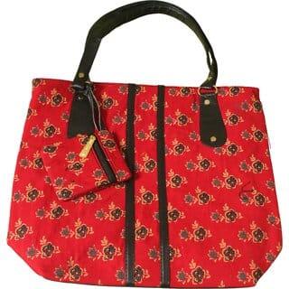 Crimson Blossom Ethnic Tote Bag