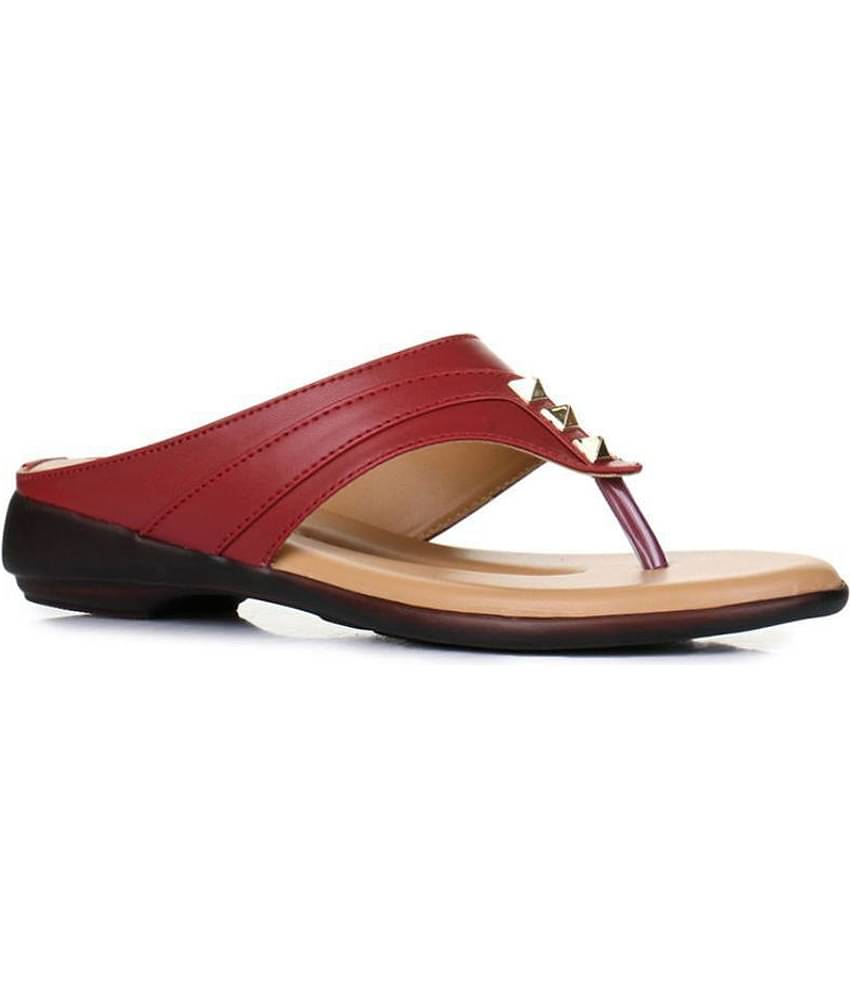 Senorita By Liberty Maroon Women's Flats
