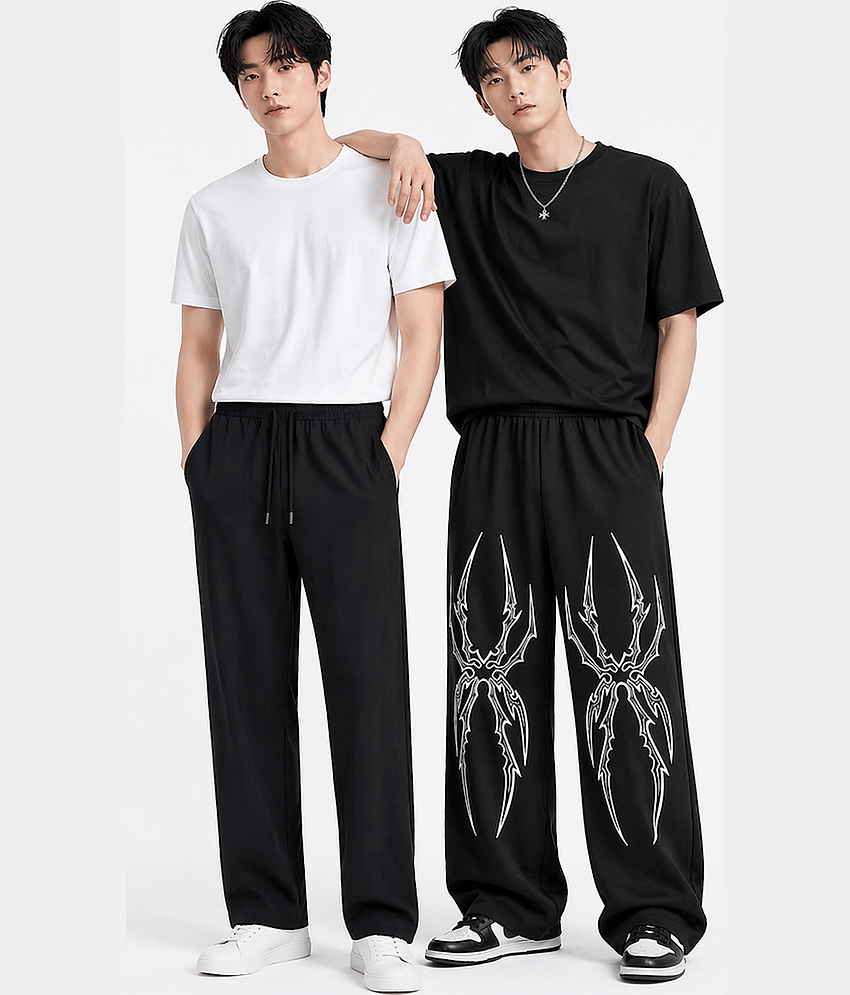 attitude start of fashion Grey Lycra Men's Joggers ( Pack of 2 )