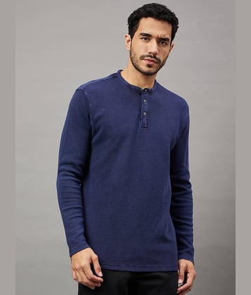 Club York Pack of 1 Cotton Blend Regular Fit Men's T-Shirt ( Blue )