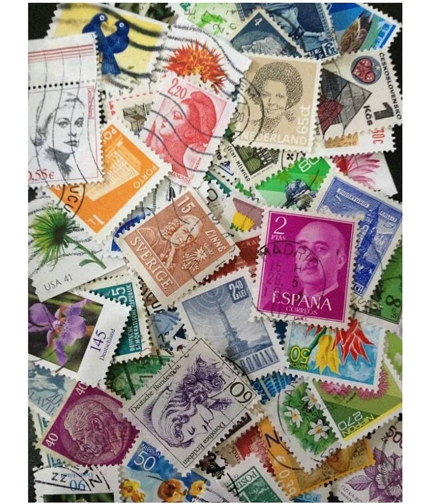 Worldwide 100 All Different Used Postage Stamps Collectible Item Rare