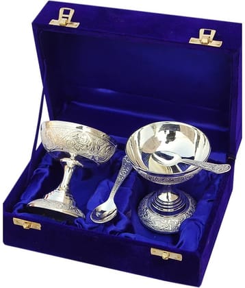 Silver plated bowl Tray set