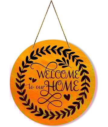 Positive Vibe Lifestyle Wood Welcome Home Decor Wall Sculpture Multi - Pack of 1