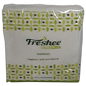 Freshee Napkins - Value Plus, Hygienic Soft & Natural, 1 Ply, 50 pulls