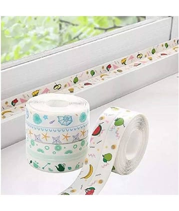 Caulk Strip, 1 PVC Self Adhesive Waterproof Caulking Sealing Tape, Caulk Tape Strip for Bathtub, Kitchen Countertop, Sink, Bathroom, Toilet and Floor Wall Edge Protector