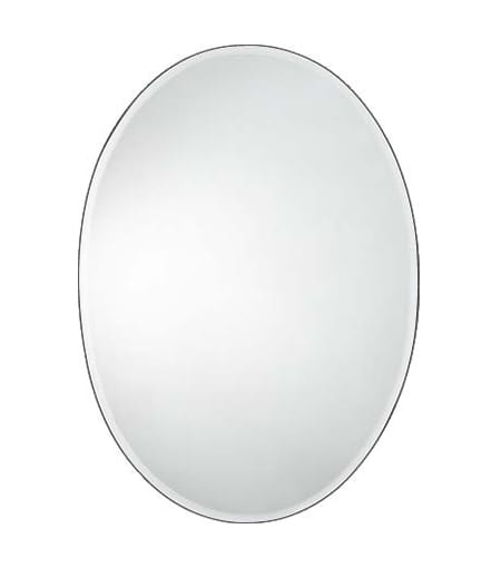Oval Shaped Bevelled Mirror 24x30 inches with 5mm Thickness