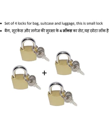 Unikkus Set of 4 pressing small locks for bag, suitcase and luggage and multi-purpose, Size 25 MM