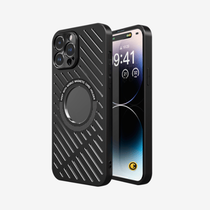 Boat - iPhone Metal Case with MagSafe Charging  - Black-Black / iPhone 13